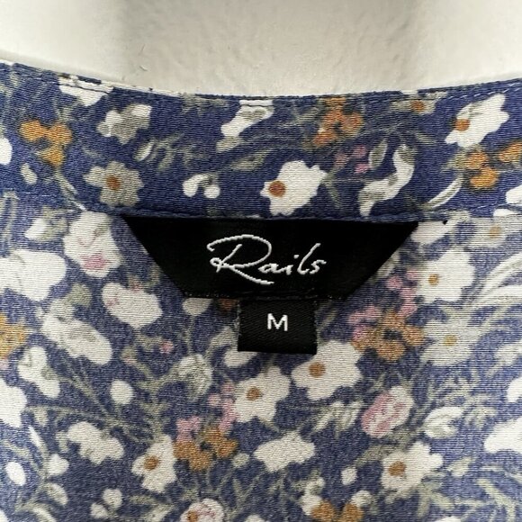 Rails Midi Tiered Dress Maple Blue Ditsy Floral Medium - Picture 4 of 13